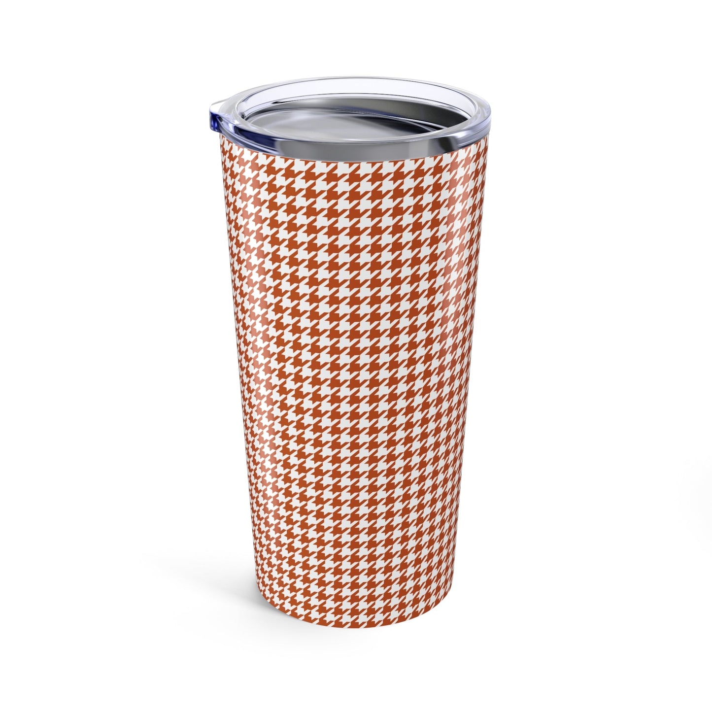 Tumbler | Dark Orange & White | Houndstooth