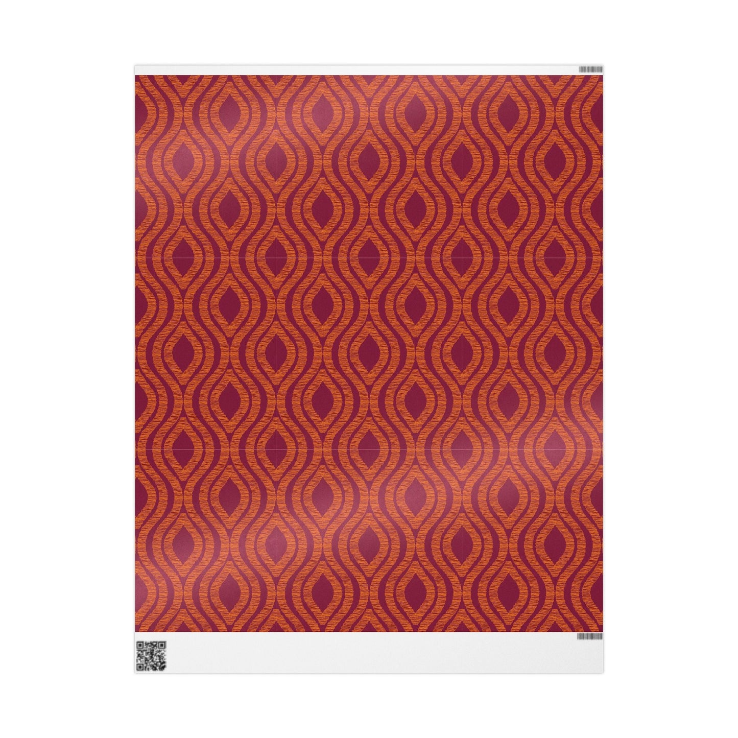 Gift Wrap | Maroon & Orange | Ogee