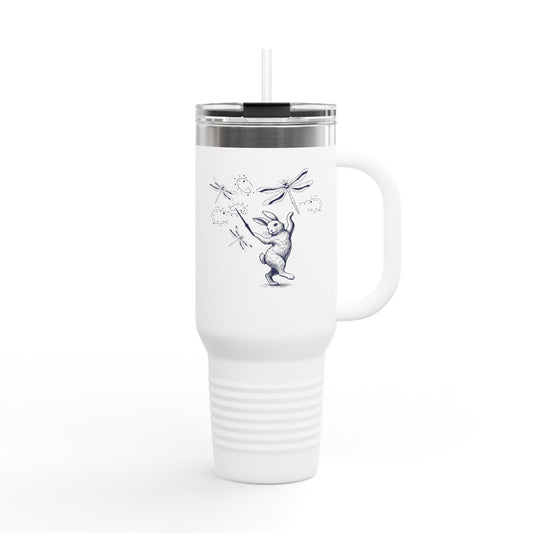 NYP 40oz Insulated Travel Mug with Handle | Rabbit Magician