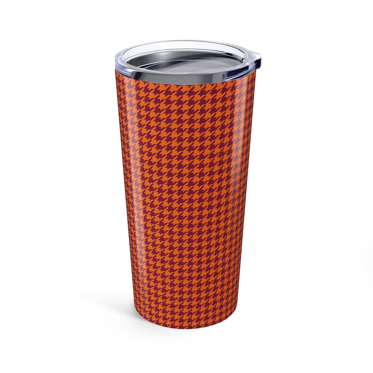 Tumbler | Maroon & Orange | Houndstooth
