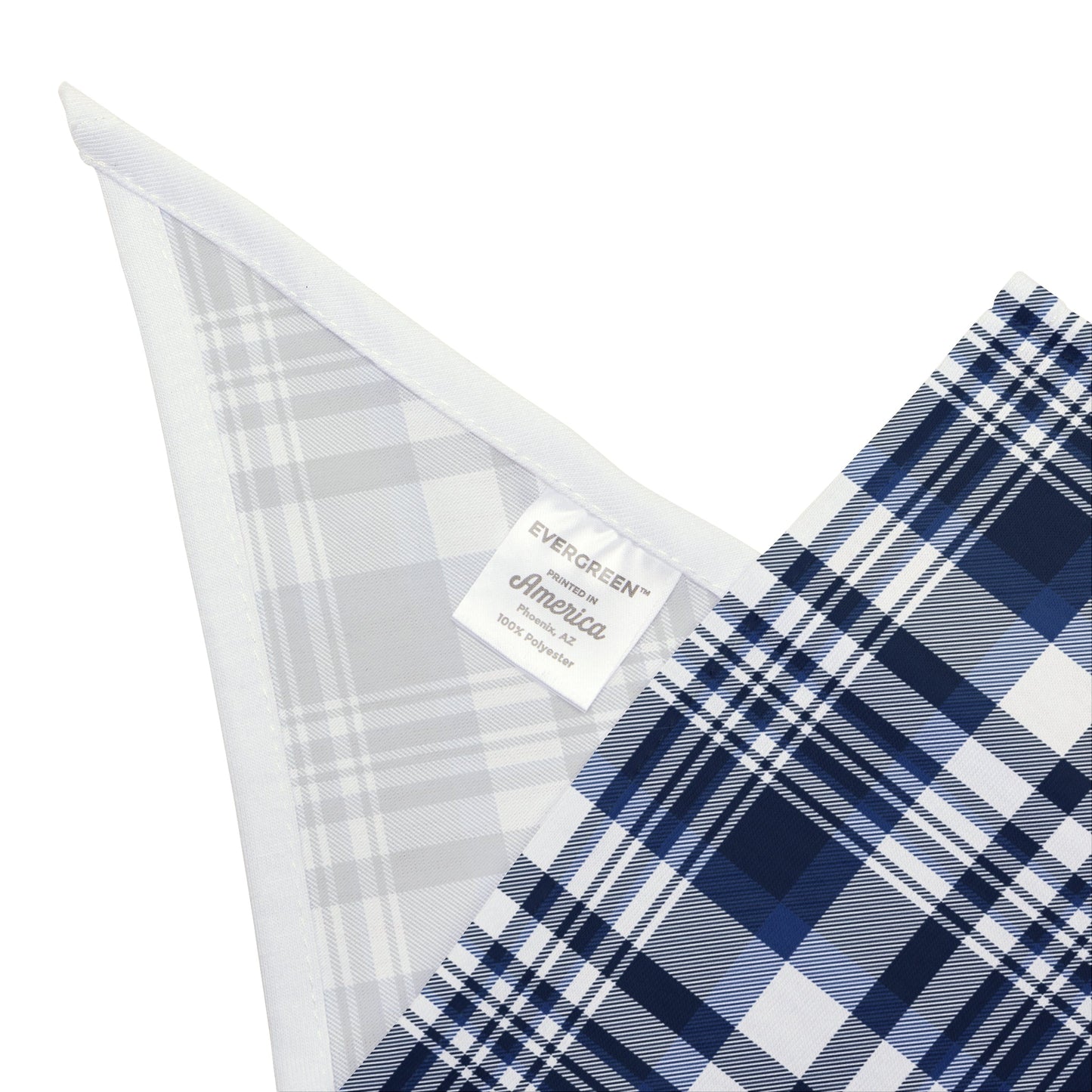 Pet Bandana | Navy & White | Tartan
