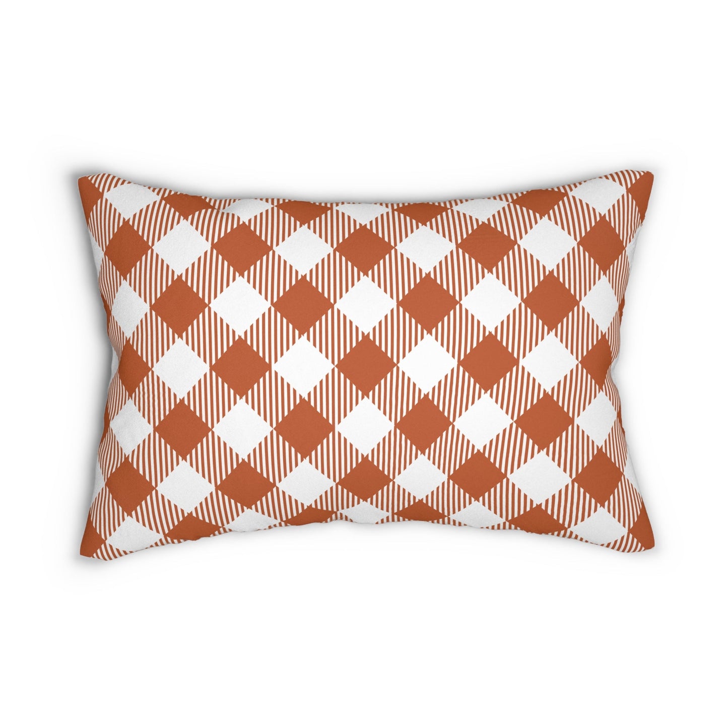 Pillow | Dark Orange & White | Gingham