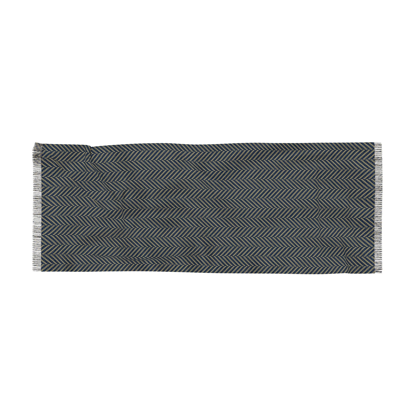 Scarf | Blue & Gold | Herringbone