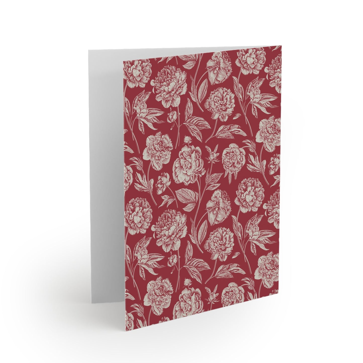 Notecards Set | Maroon & White | Peony