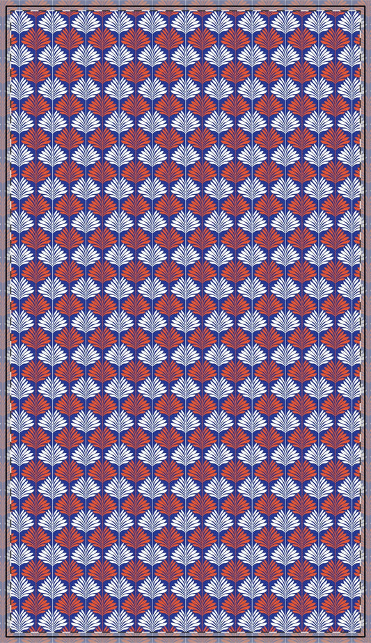 Tablecloth | Bright Blue & Orange | Deco