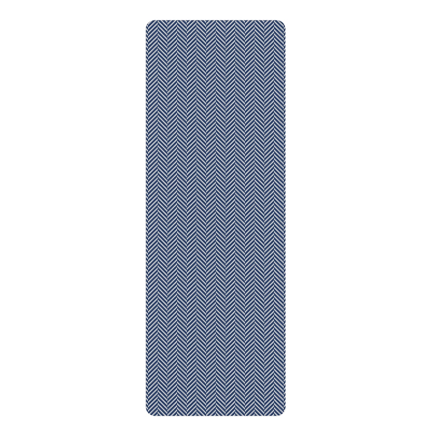 Yoga Mat | Navy & White | Herringbone