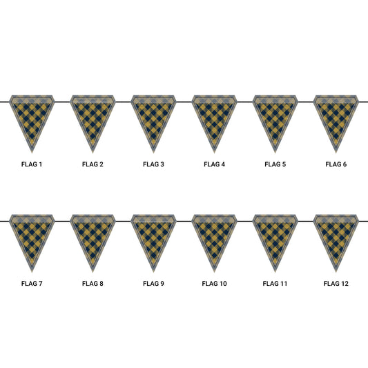 Flag Garland | Notre Dame, Indiana | Gingham