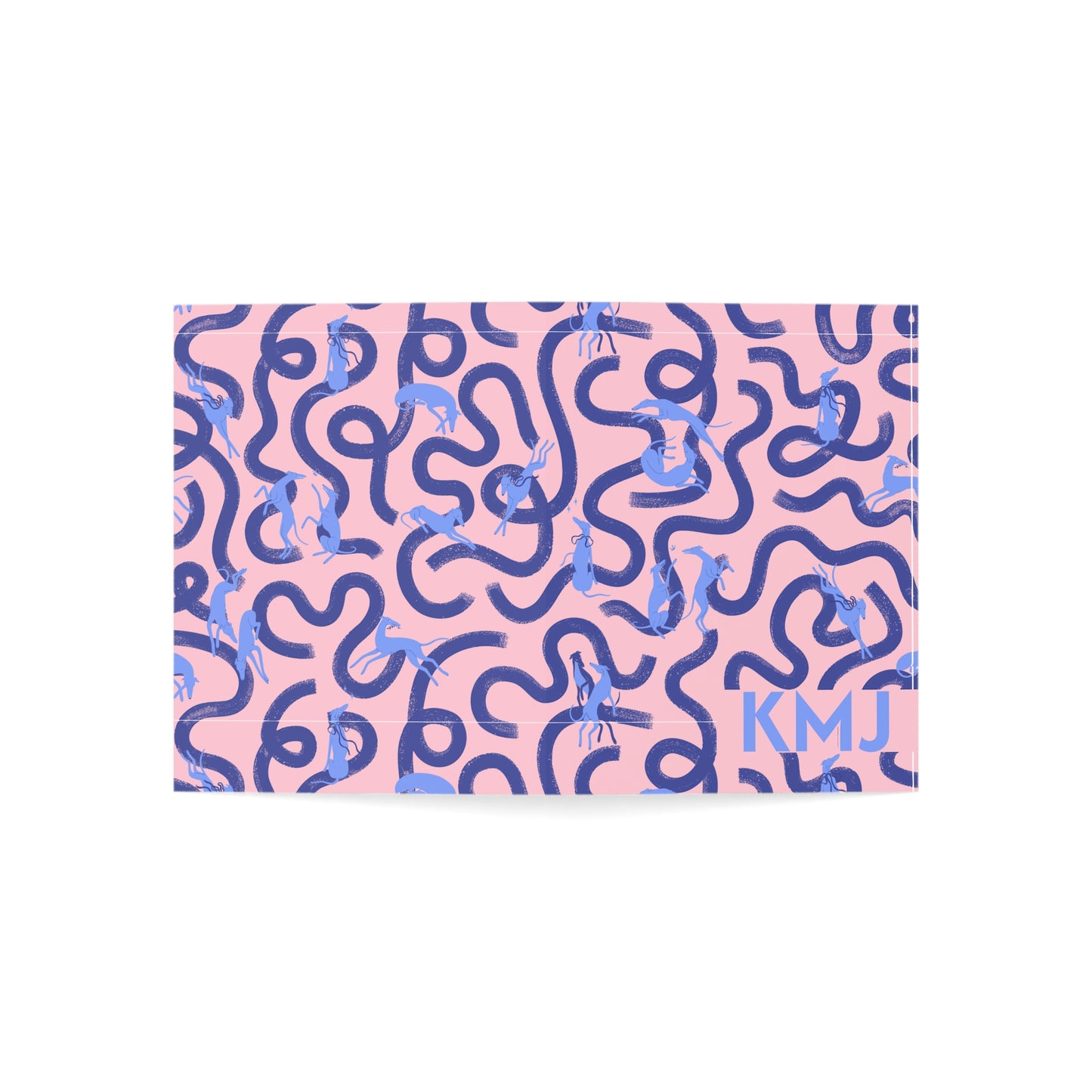 Monogram Notecards | Greyhounds | Pink Ribbon