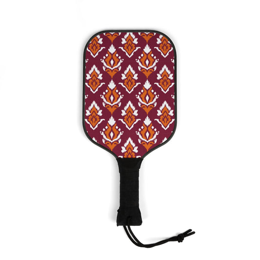 Pickleball Paddle Kit | Maroon & Orange | Ikat
