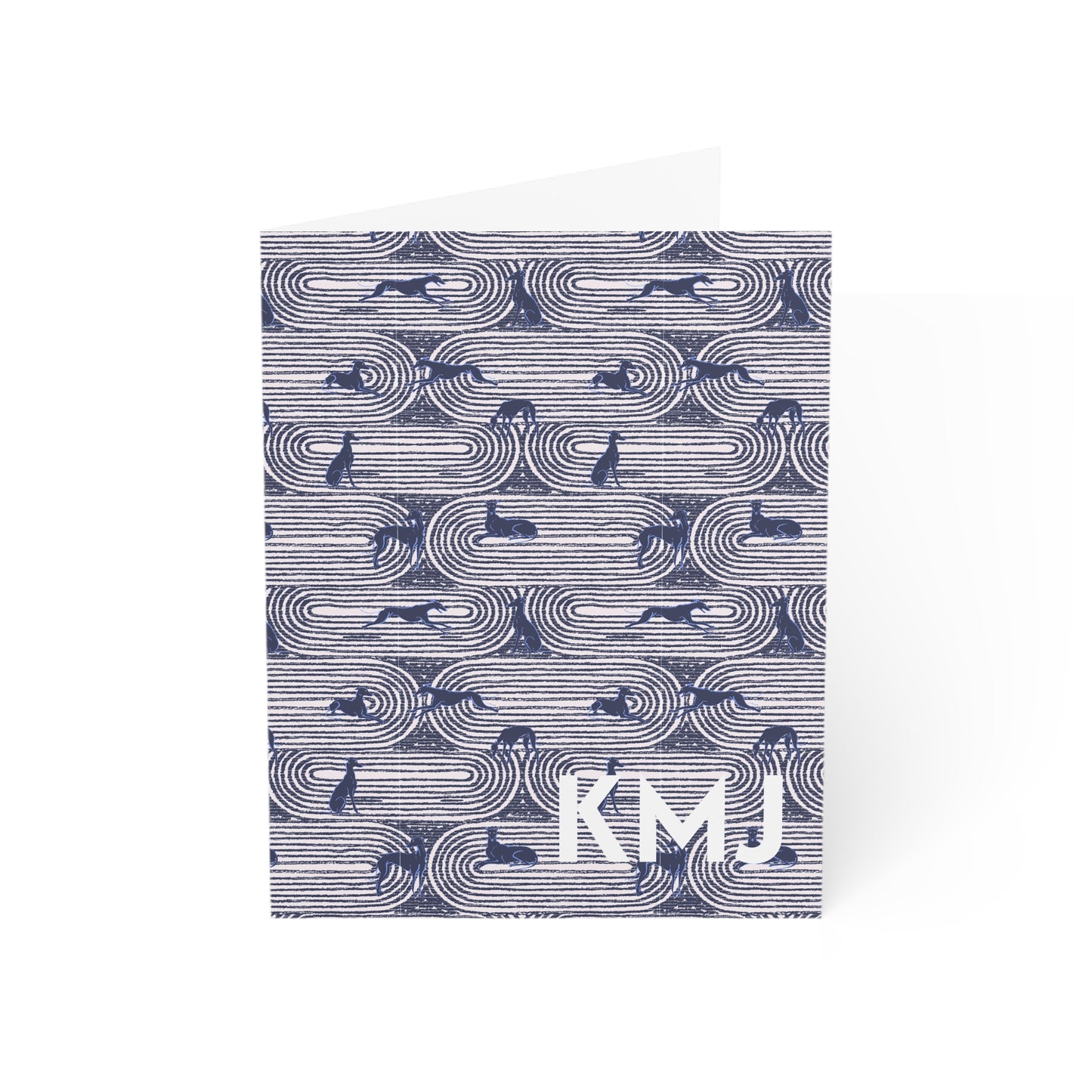 Monogram Notecards | Greyhounds | Pink Track
