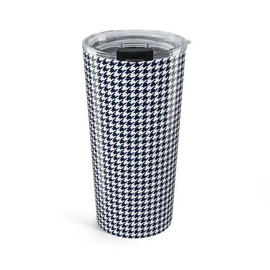 Tumbler | Navy & White | Houndstooth