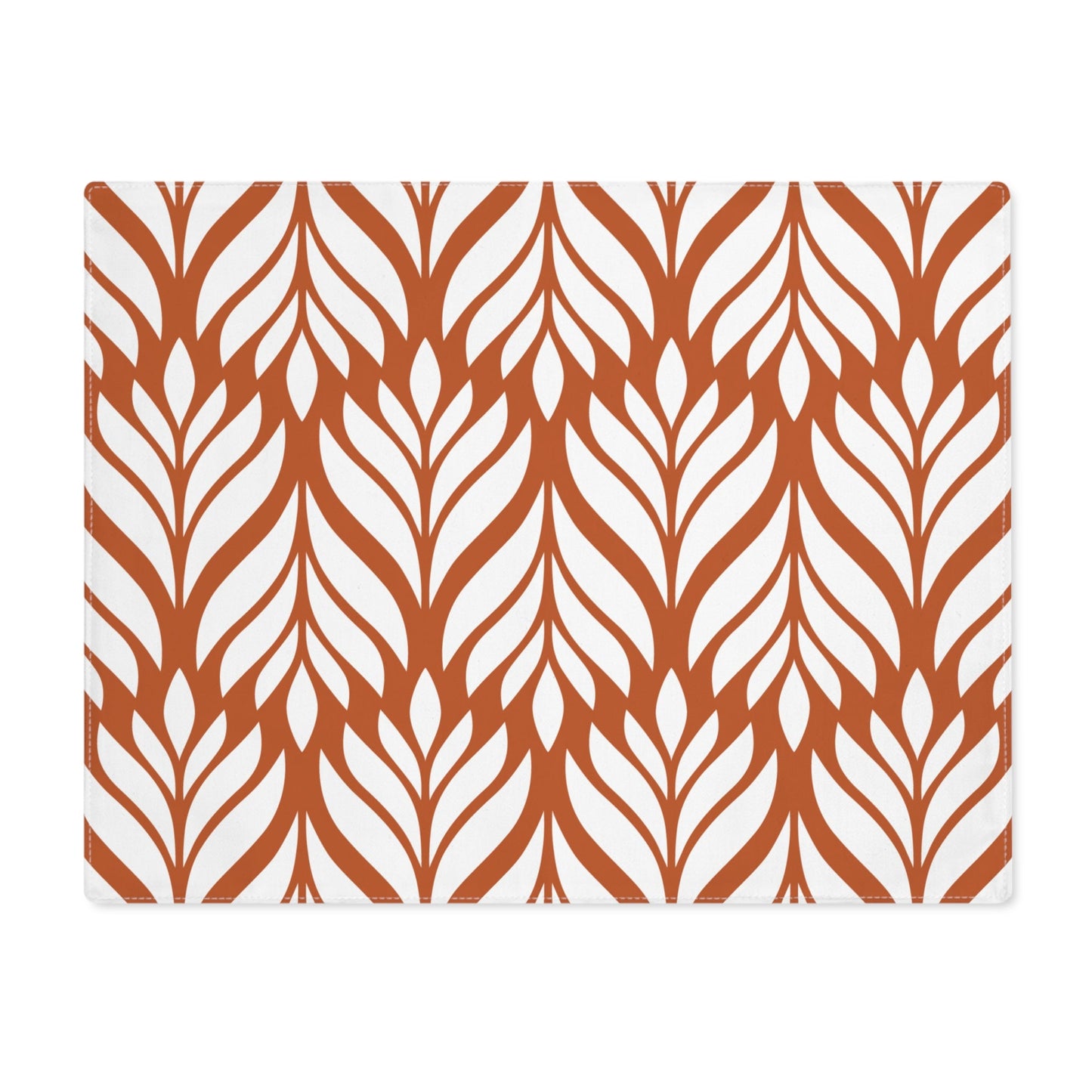 Placemat | Dark Orange & White | Palm