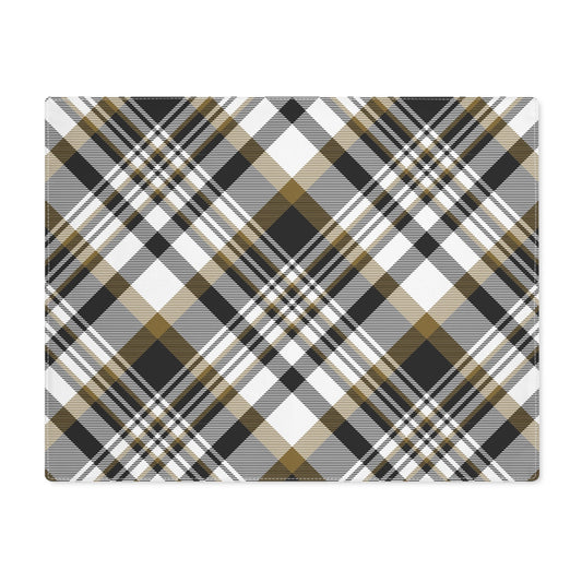 Placemat | Black & Gold | Gingham