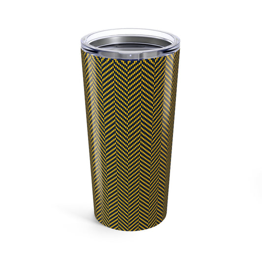 Tumbler | Yellow & Blue | Herringbone
