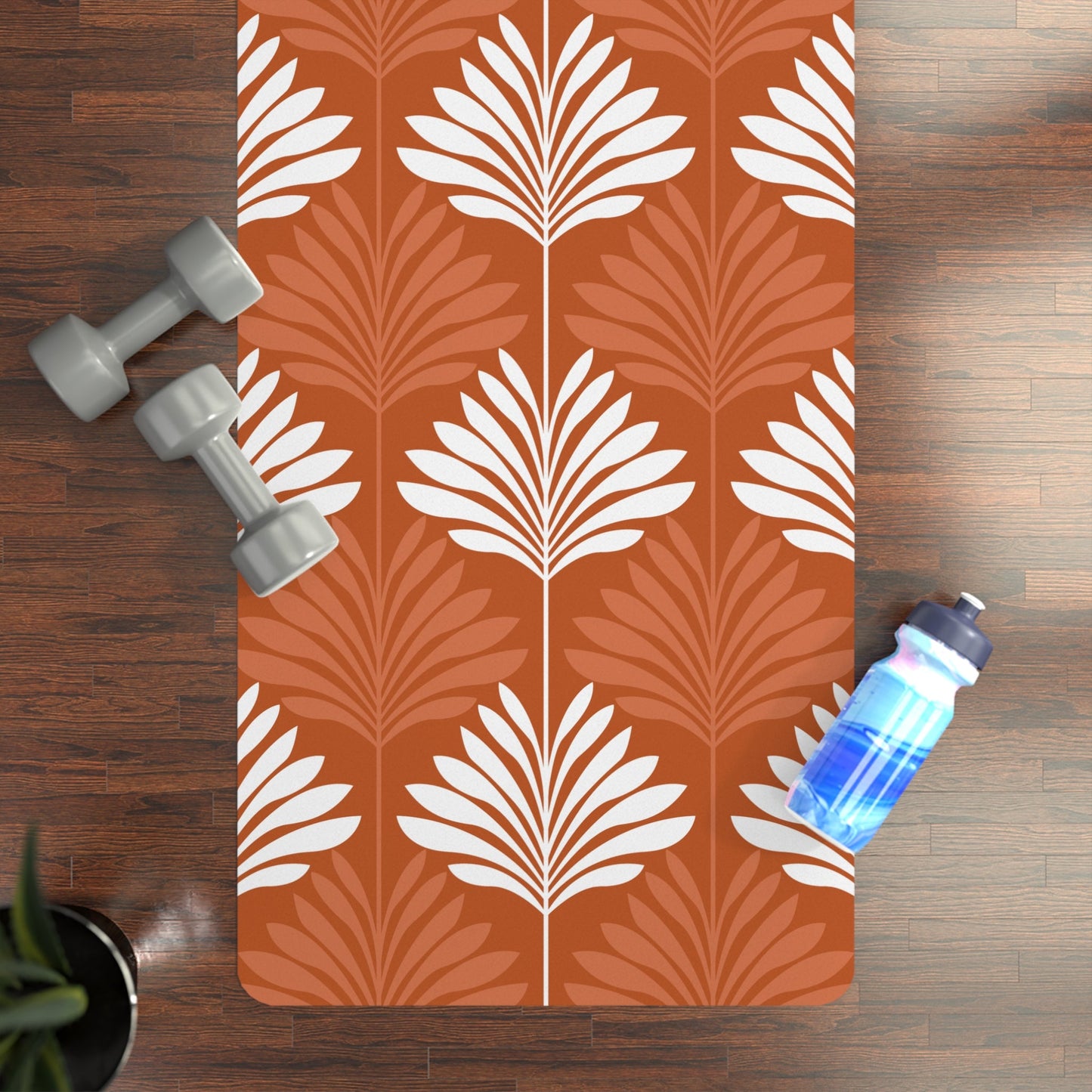 Yoga Mat | Dark Orange & White | Deco