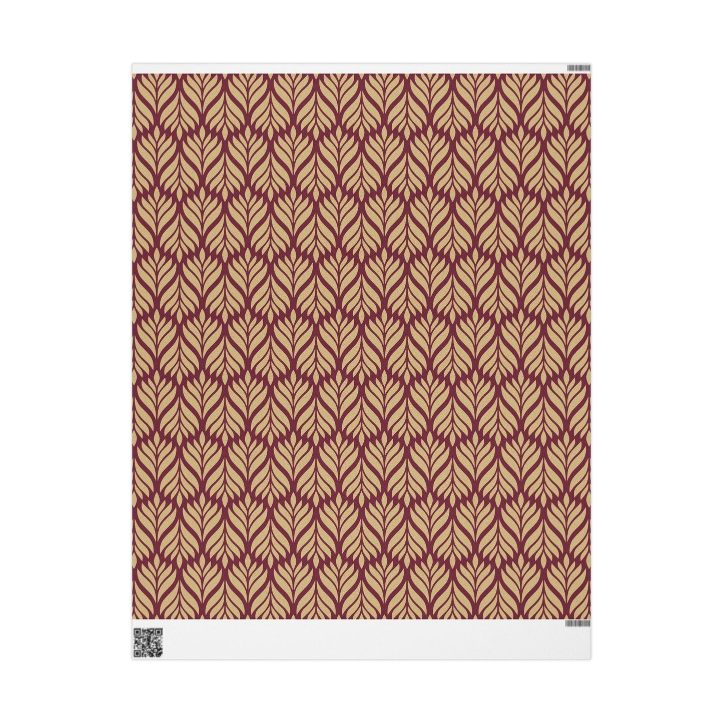 Gift Wrap | Maroon & Gold | Palm