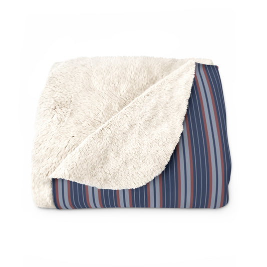 Sherpa Fleece Blanket- Personalized | Charlottesville, Virginia | Stripe