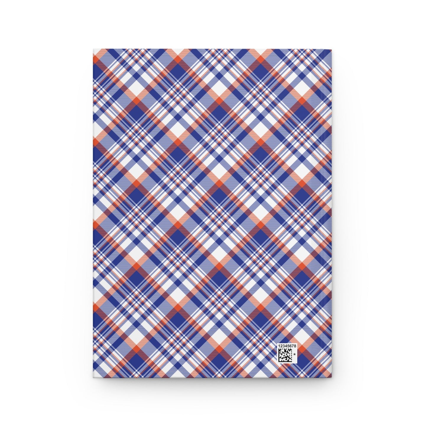 Hardcover Journal | Bright Blue & Orange | Tartan