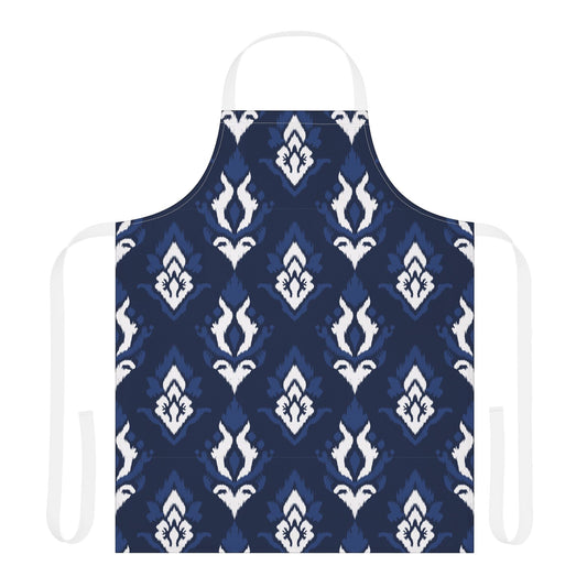 Apron | Navy & White | Ikat