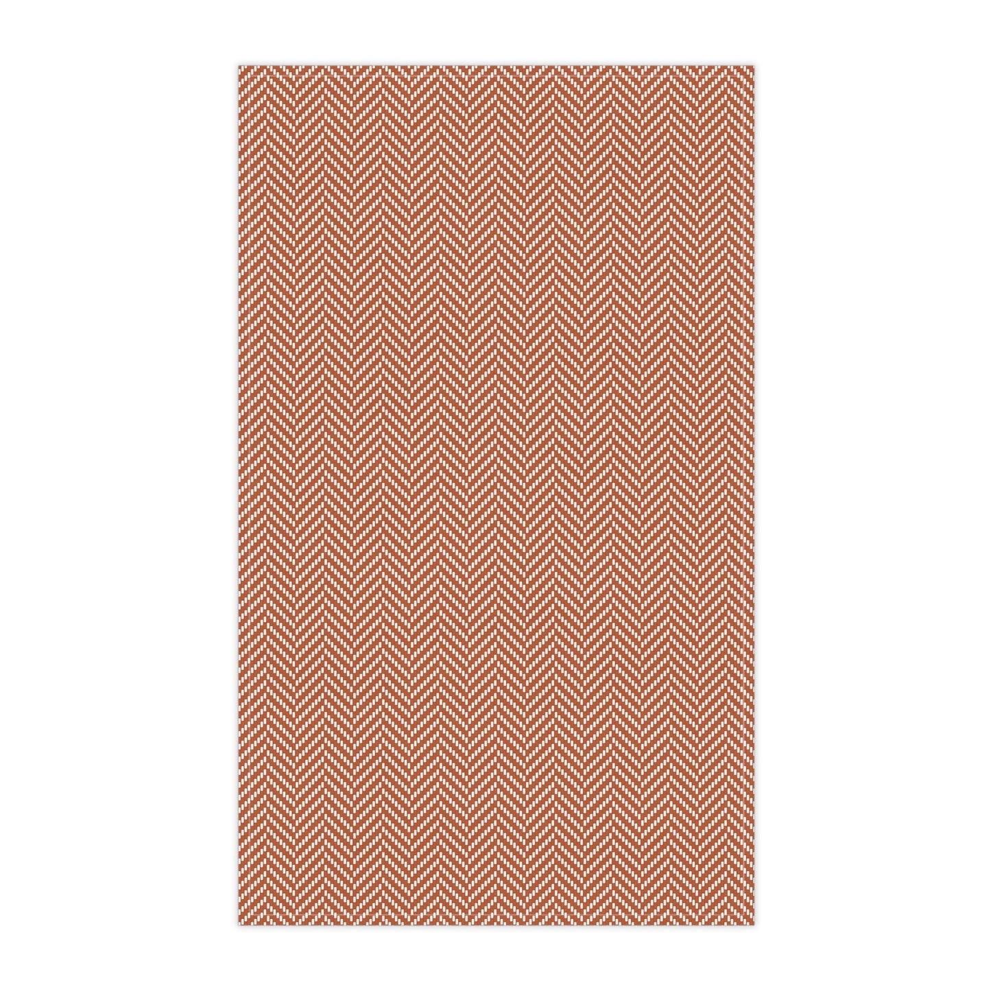 Tea Towels | Dark Orange & White | Herringbone