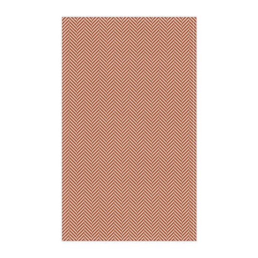 Tea Towels | Dark Orange & White | Herringbone