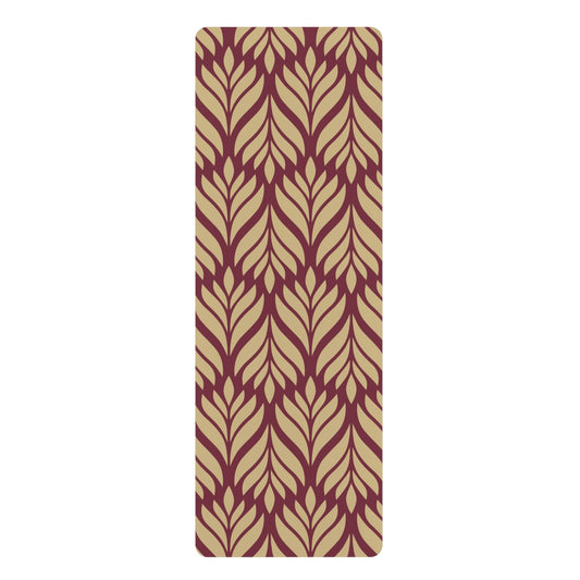 Yoga Mat | Maroon & Gold | Palm