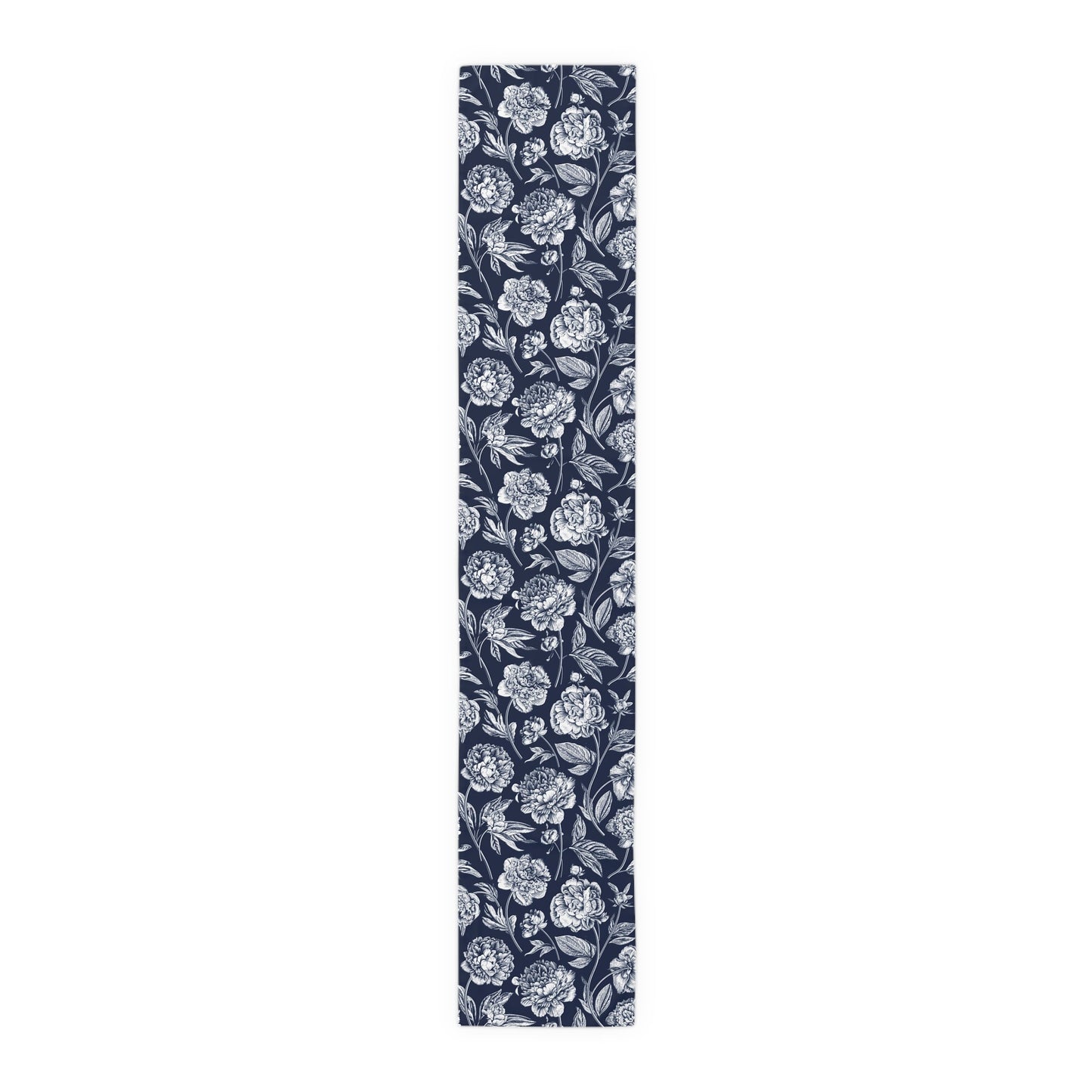 Table Runner | Navy & White | Peony
