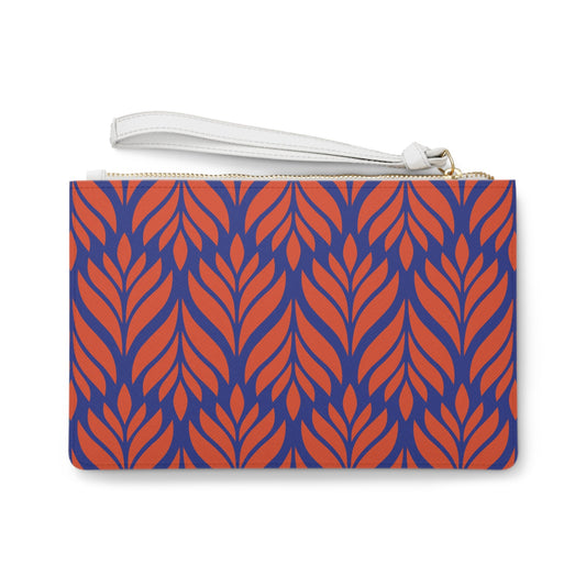 Clutch Bag | Bright Blue & Orange | Palm