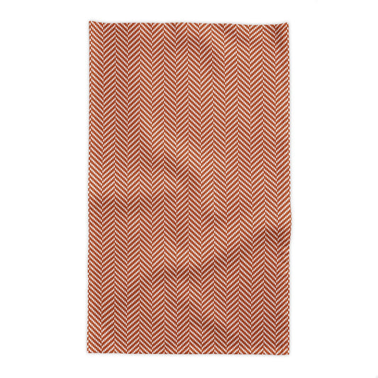 Tablecloth | Dark Orange & White | Herringbone