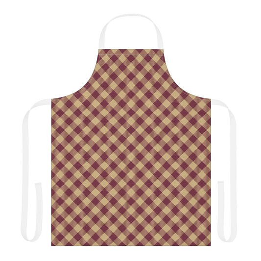 Apron | Maroon & Gold | Gingham