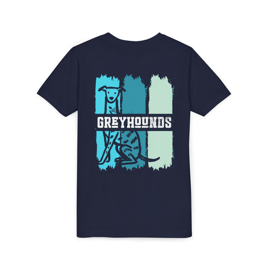 Youth Tee | Greyhounds | Teal Paint