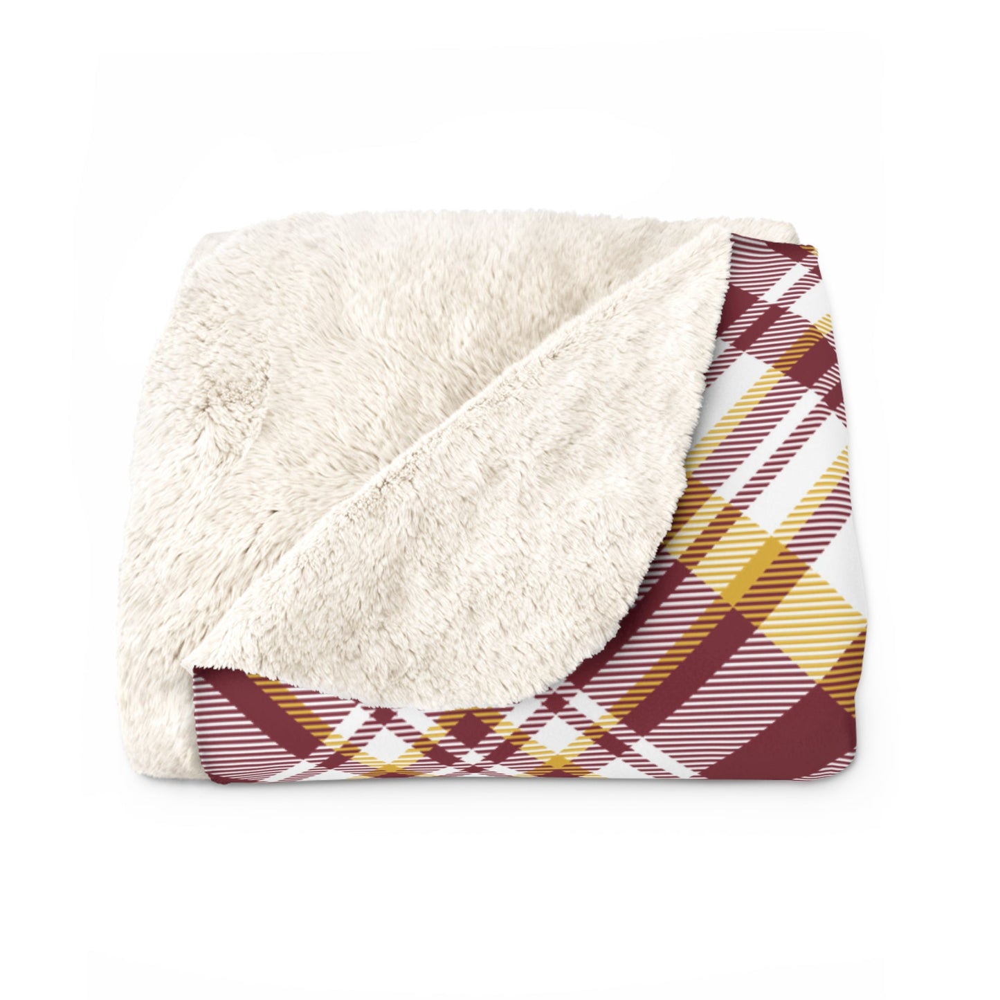 Sherpa Blanket | Red & Yellow | Tartan