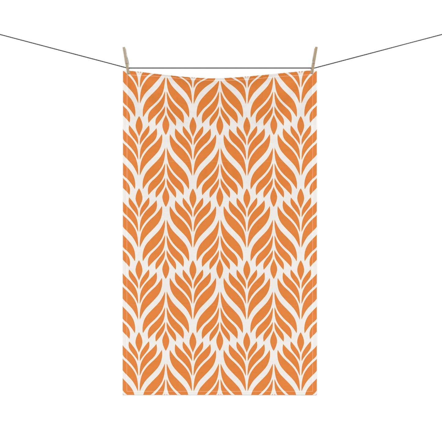 Tea Towel | Orange & White | Palm