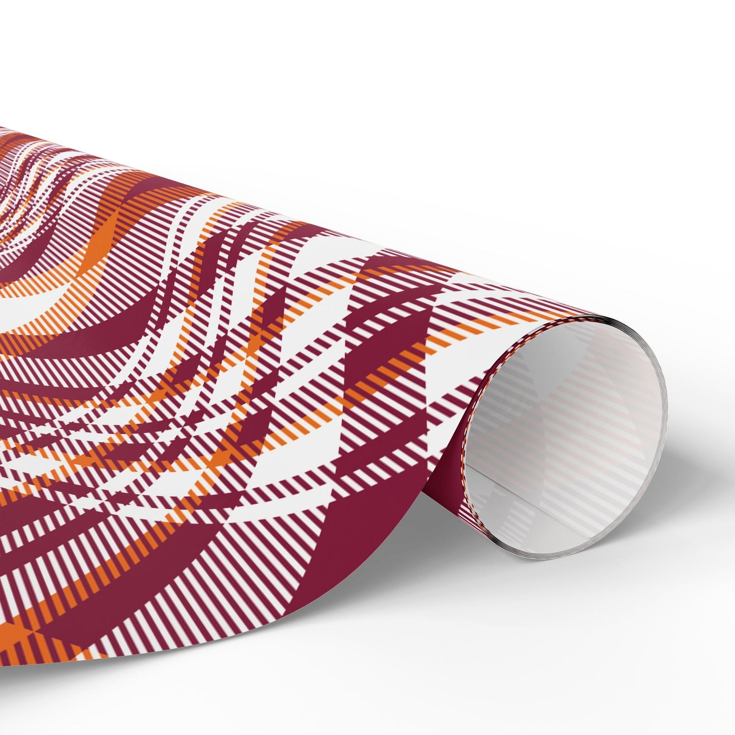 Gift Wrap | Maroon & Orange | Tartan