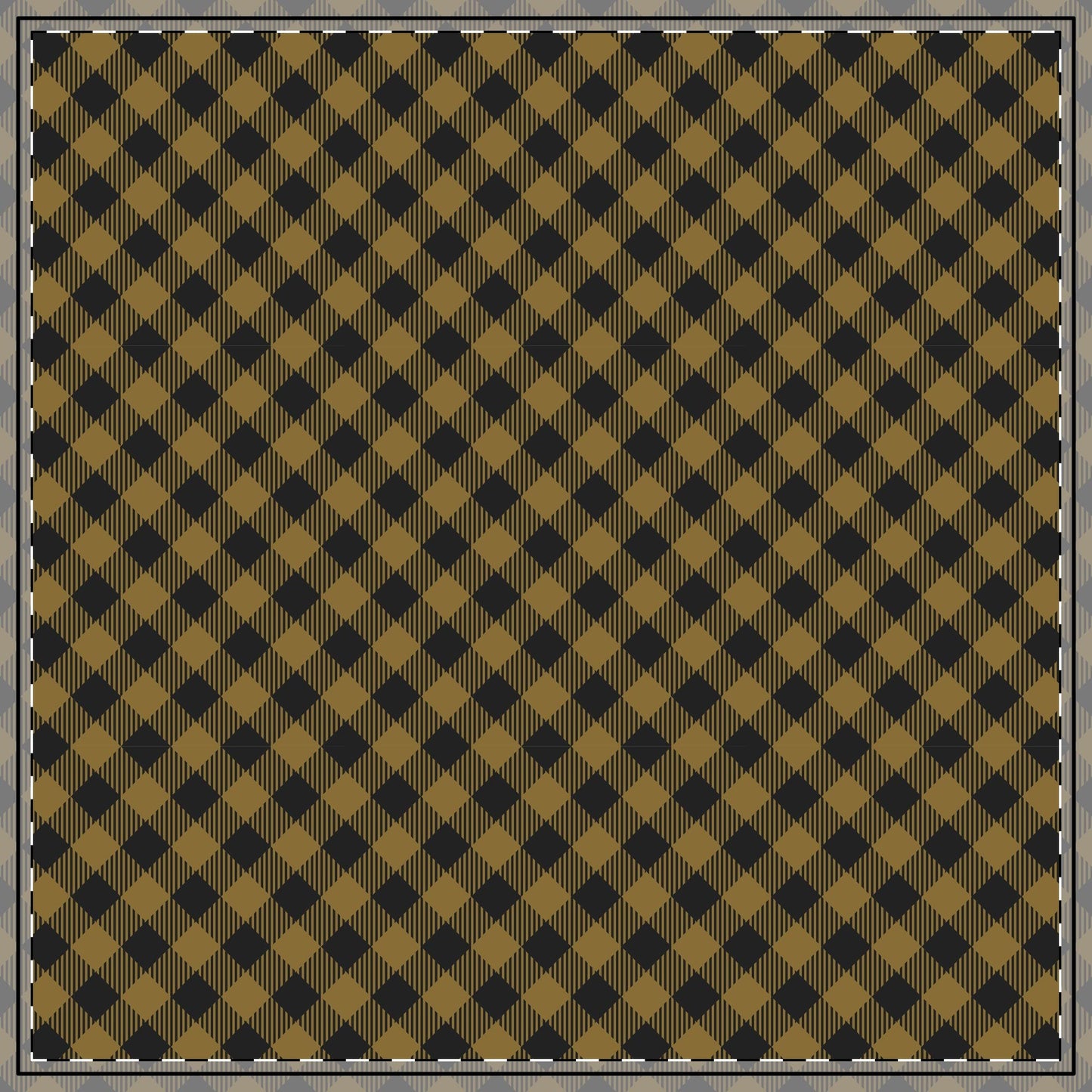 Tablecloth | Black & Gold | Gingham