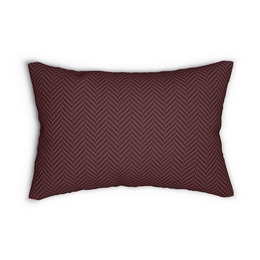 Pillow | Red & Black | Herringbone