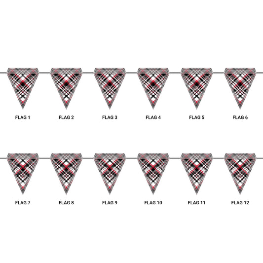 Flag Garland | Red & Black | Tartan