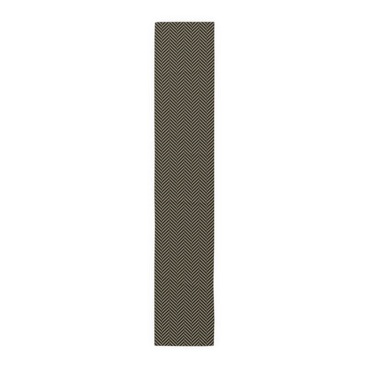 Table Runner | Black & Gold | Herringbone