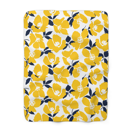 Sherpa Blanket | Yellow & Blue | Poppy