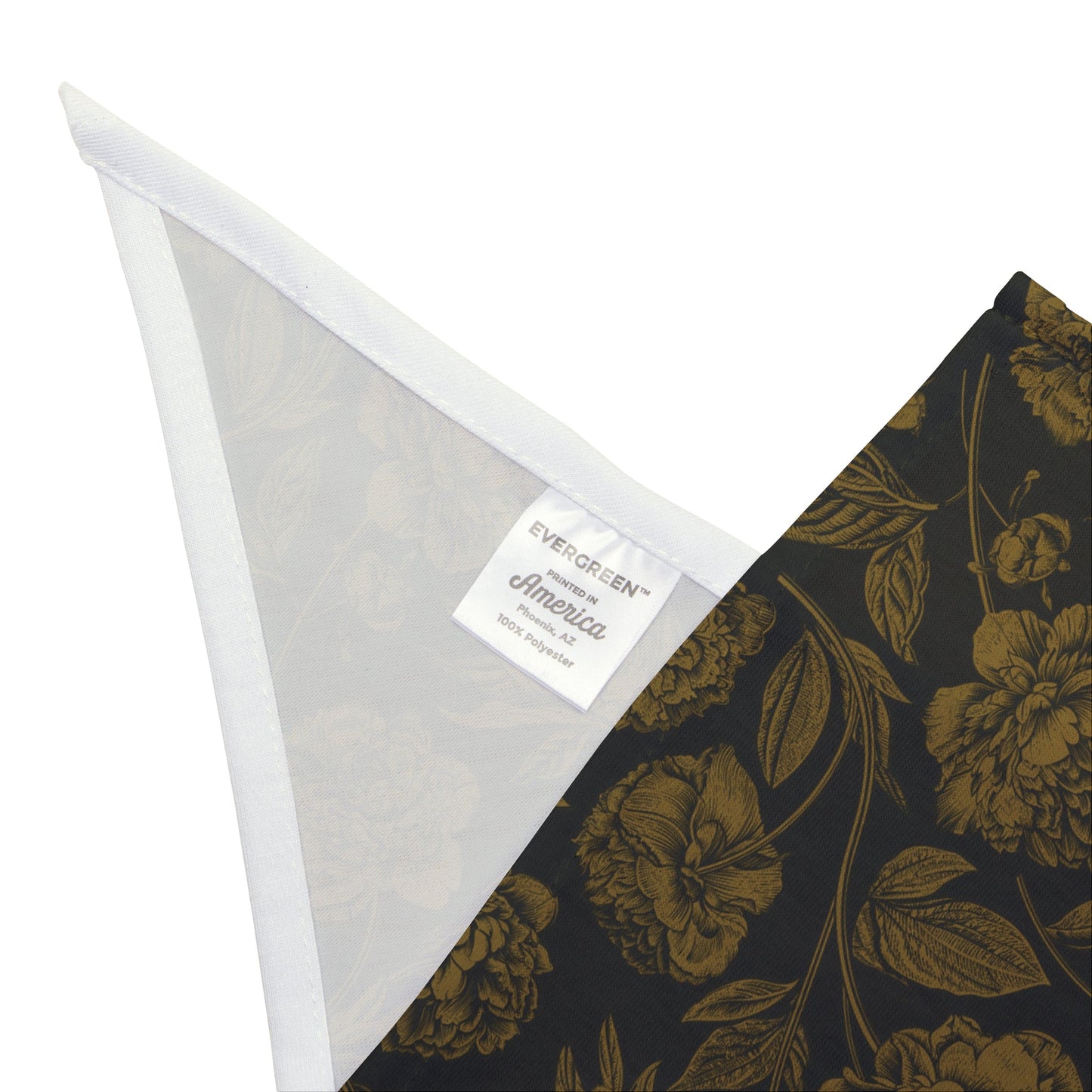 Pet Bandana | Black & Gold | Peony