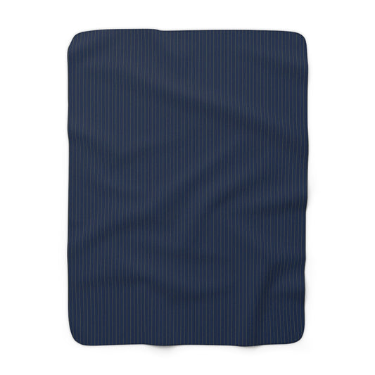Sherpa Blanket | Yellow & Blue | Pinstripe