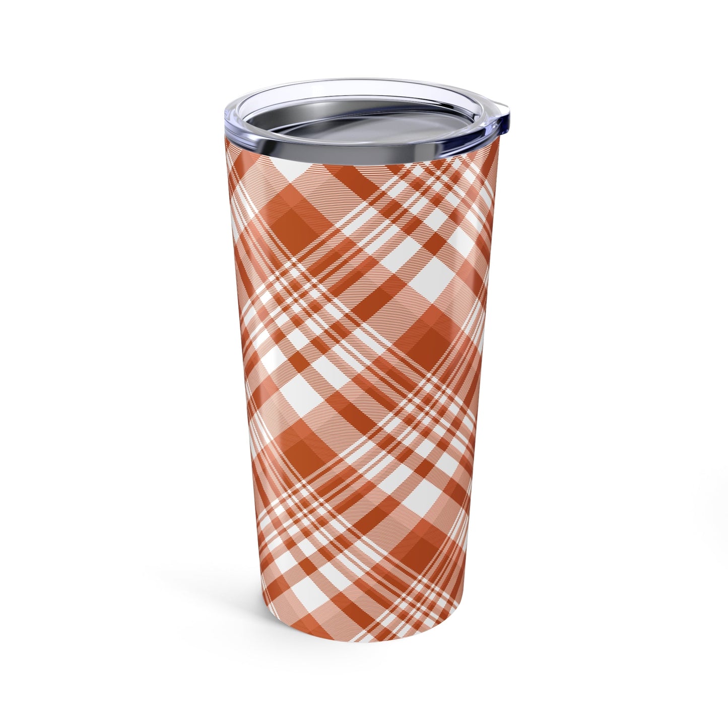 Tumbler | Dark Orange & White | Tartan