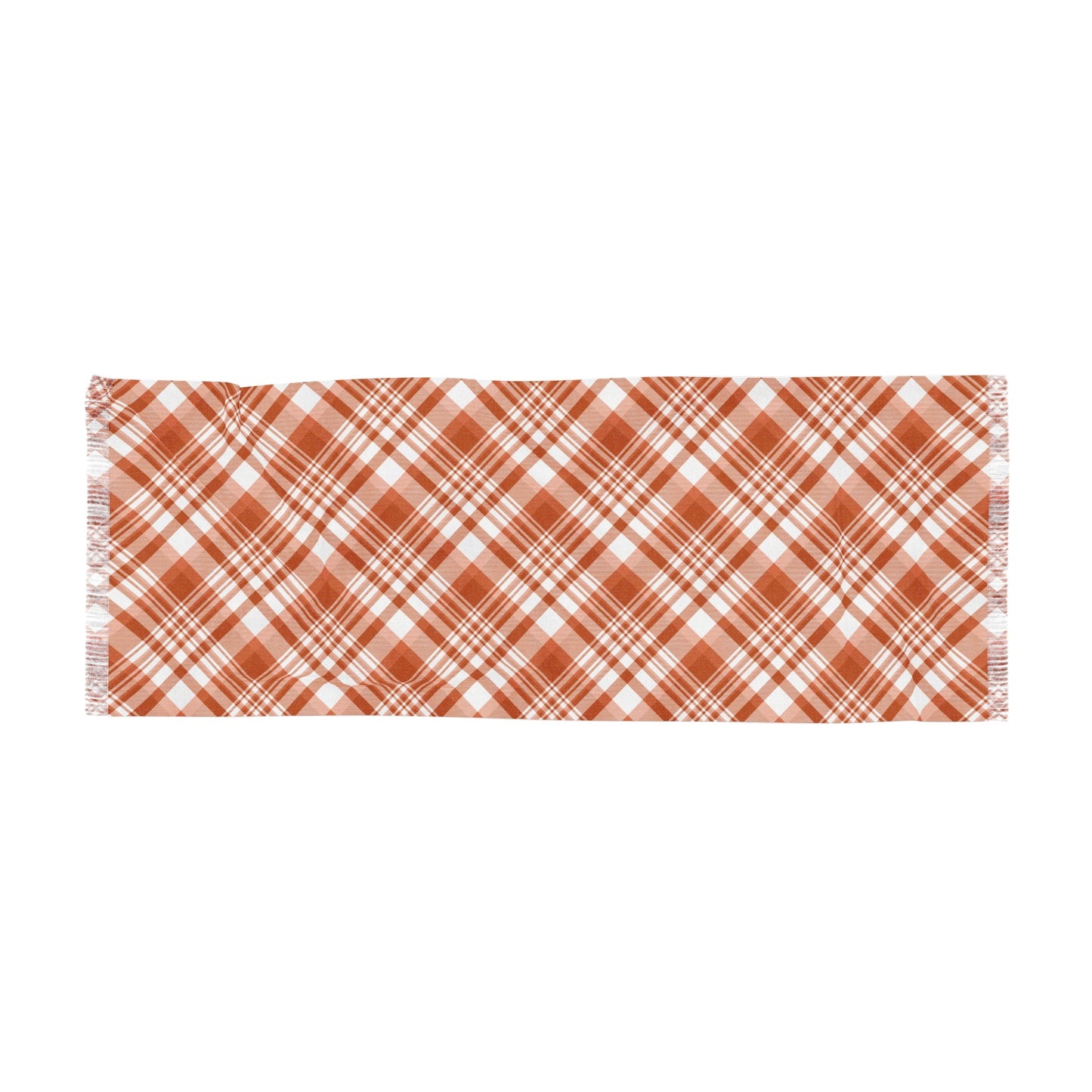 Scarf | Dark Orange & White | Tartan