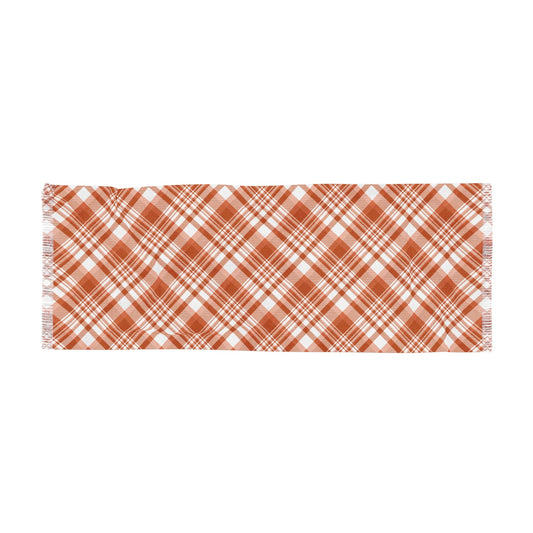 Scarf | Dark Orange & White | Tartan