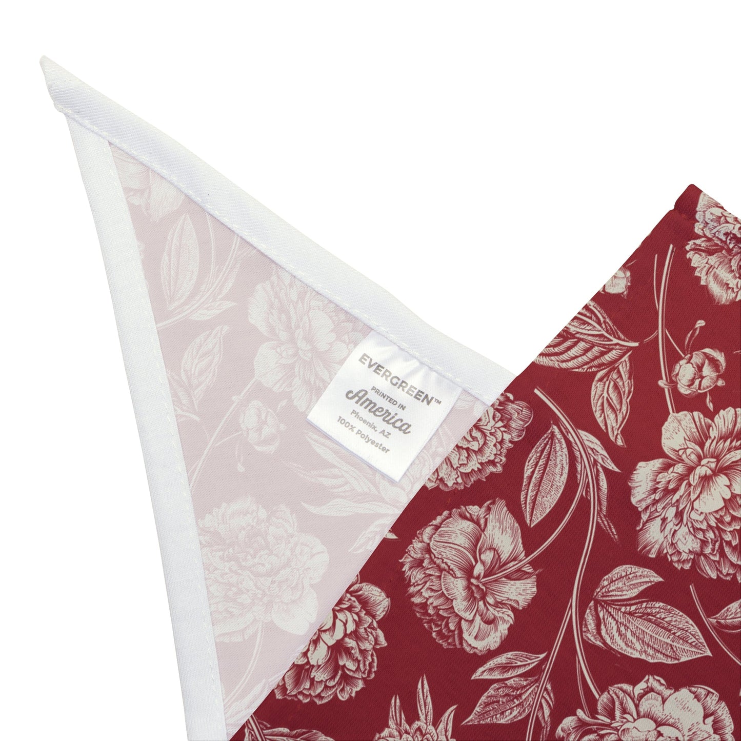 Pet Bandana | Maroon & White | Peony