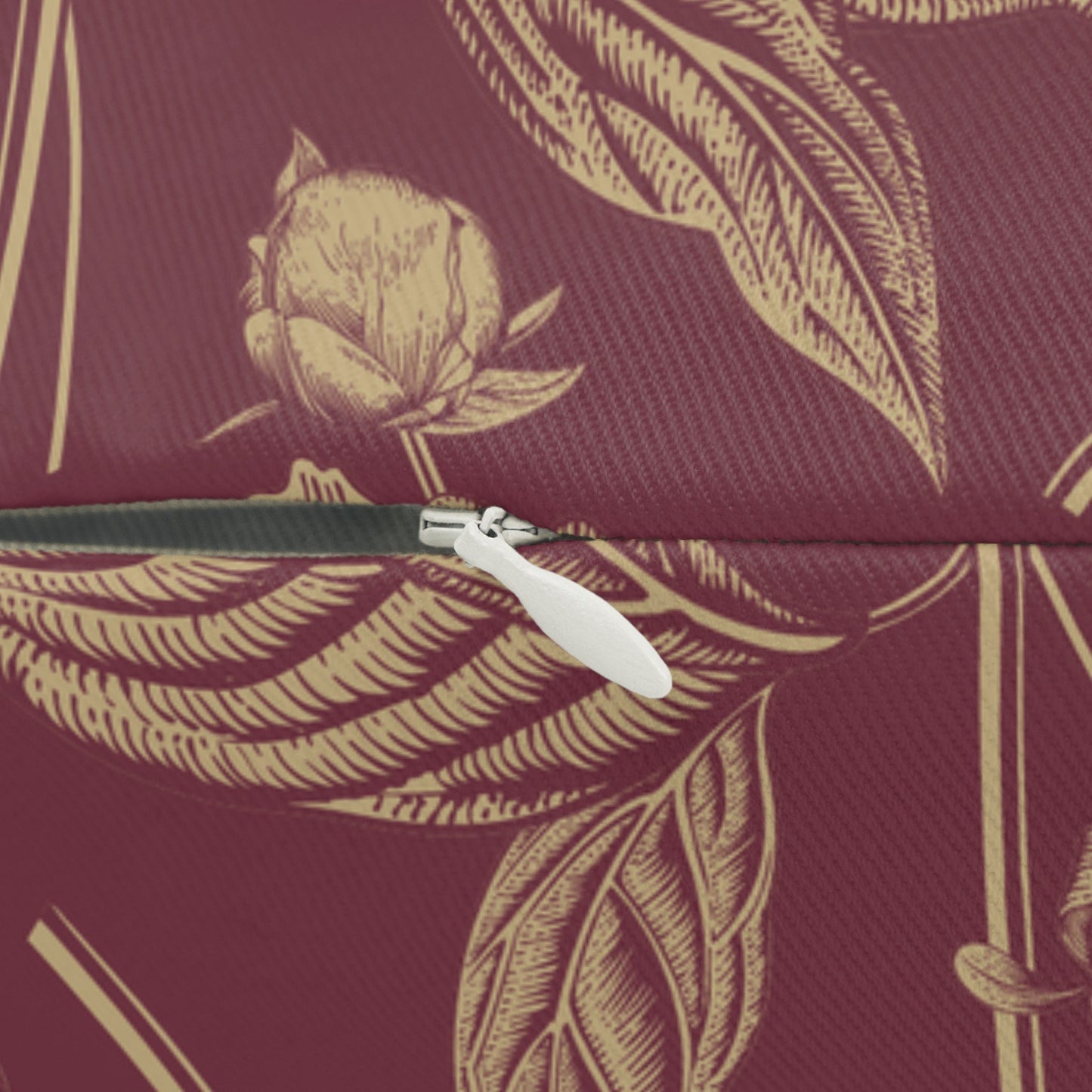 Pillow | Maroon & Gold | Peony