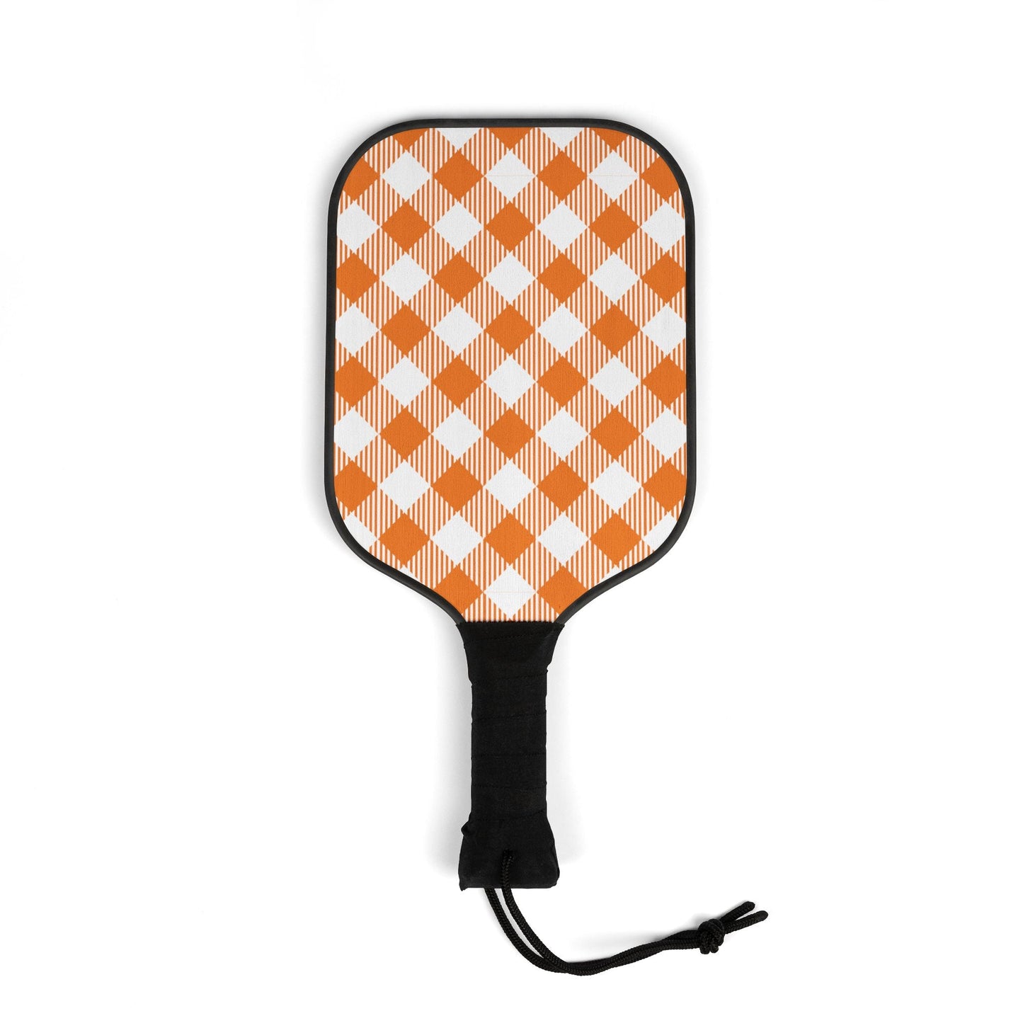 Pickleball Paddle Kit | Orange & White | Gingham