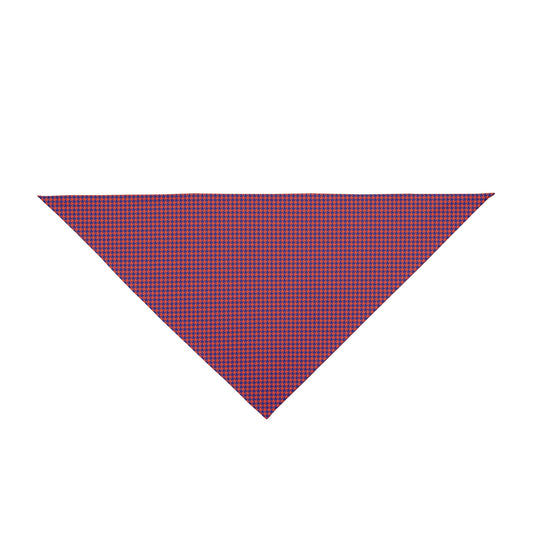 Pet Bandana | Bright Blue & Orange | Houndstooth