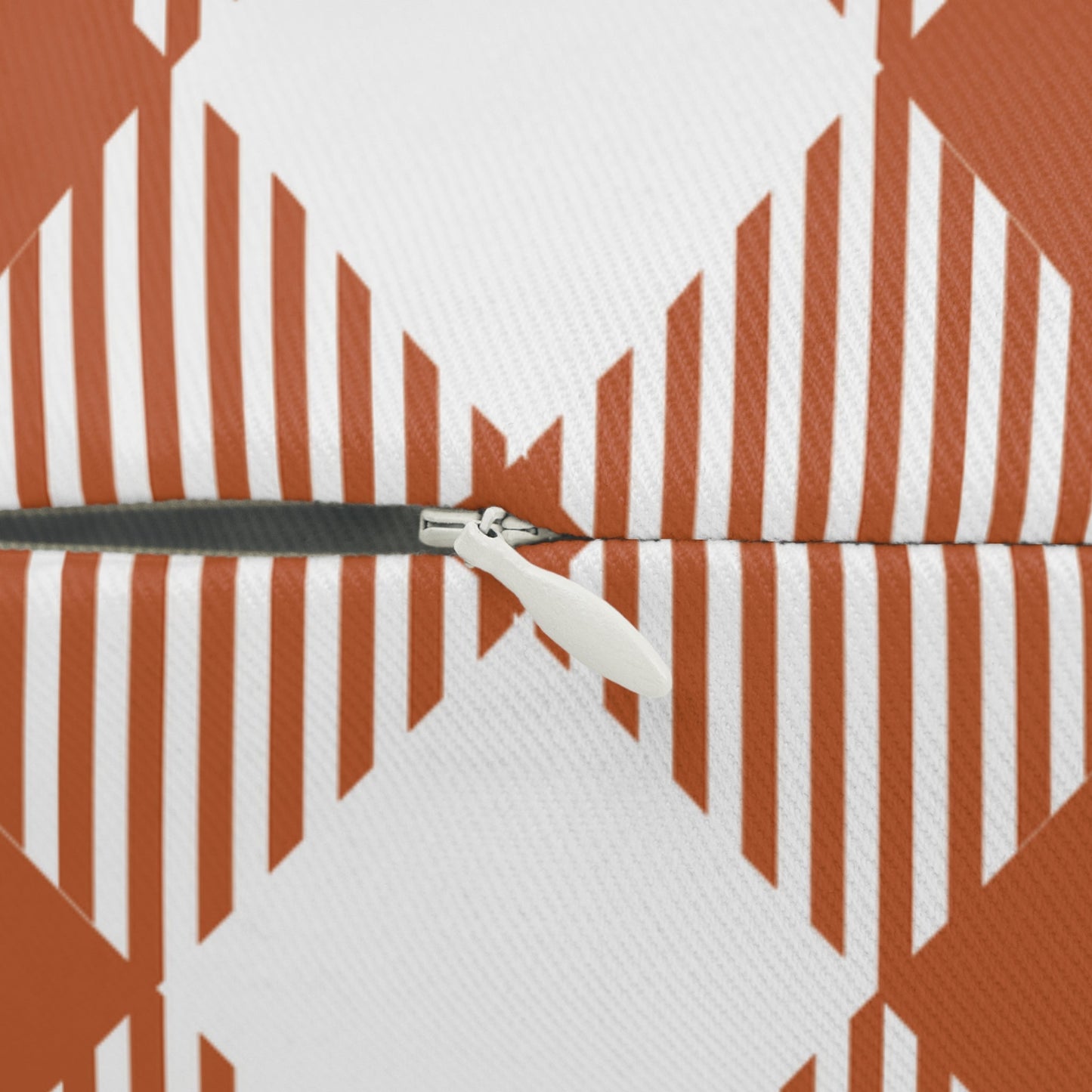 Pillow | Dark Orange & White | Gingham