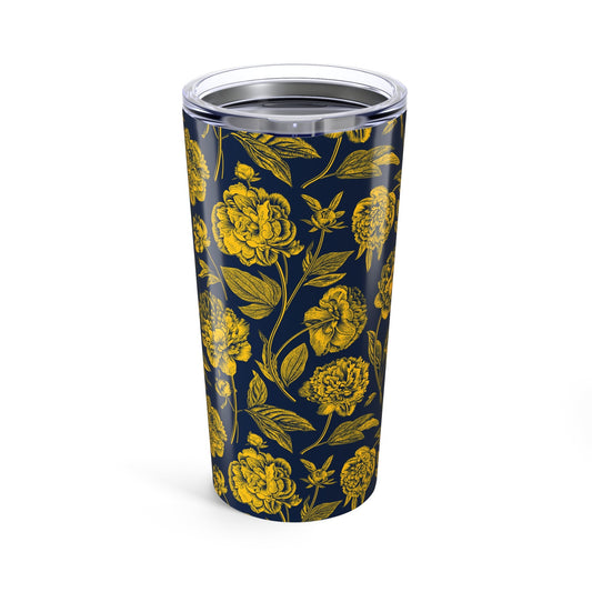 Tumbler | Yellow & Blue | Peony